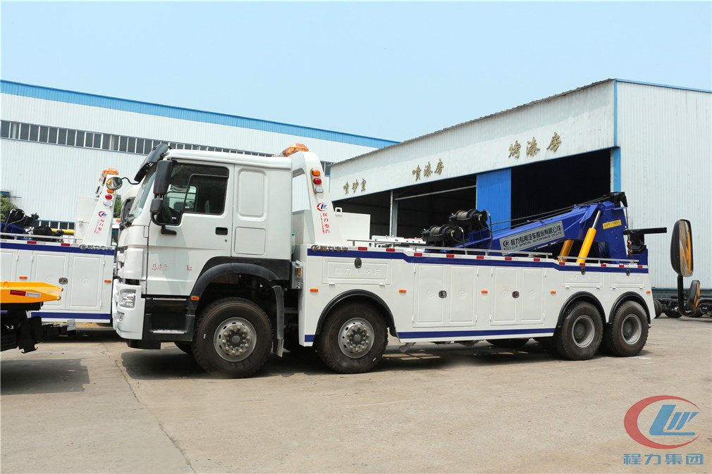 凯时优质运营商重汽豪沃前四后八一托一清障车侧面图